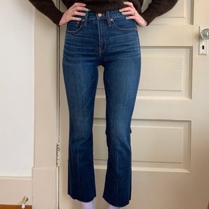 Madewell Cali Demi Boot raw hem jeans